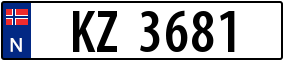Trailer License Plate